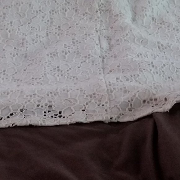 COPY - Pure White Crochet Mini-Dress - Picture 9 of 14